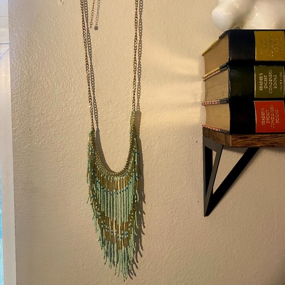 Pull&Bear Beaded Fringe Necklace - Picture 2 of 2